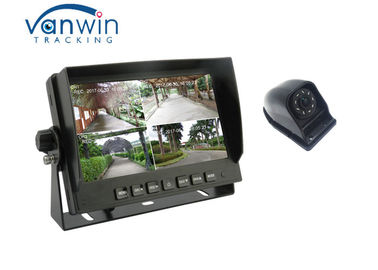 Zabezpieczenia Monitor samochodowy 360 stopni TFT, 7-calowe ekrany samochodowe Monitory wideo Przechowywanie kart SD
